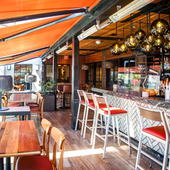 Saint and Second, indoor and patio dining in Long Beach
