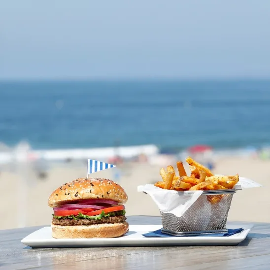 Rooftop dining at Seaside on the Pier, Santa Monica