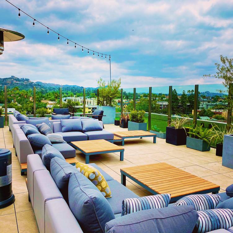 MYA Rooftop at The Glenmark hotel, 7th-floor views in Glendale