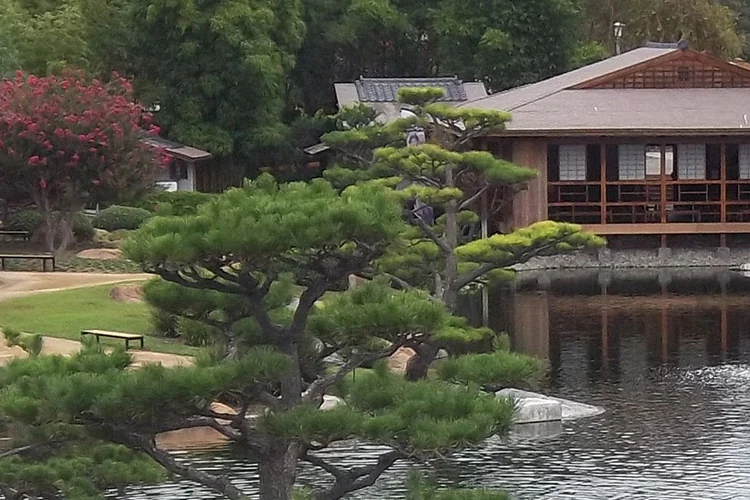 The formal Japanese garden at SuihoEn in Van Nuys
