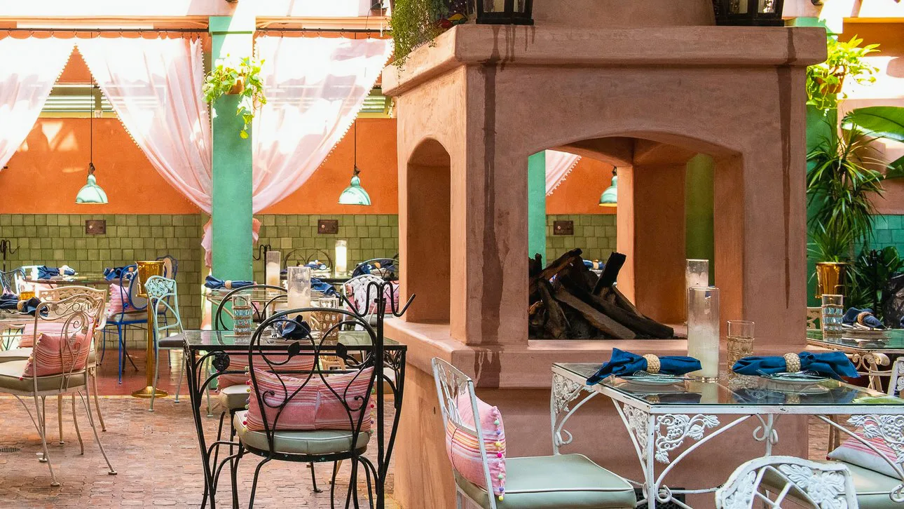 A cozy patio at The Hideaway, Beverly Hills