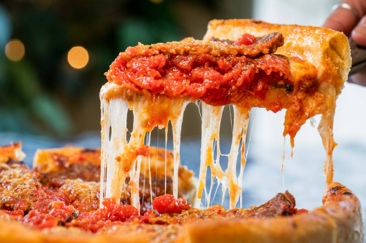 Chicago-style deep-dish pizza at Masa of Echo Park