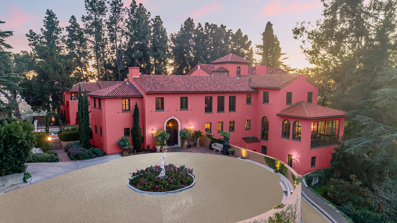 The Spanish Mediterranean grounds of the Paramour Estate hotel in Silver Lake, Los Angeles.