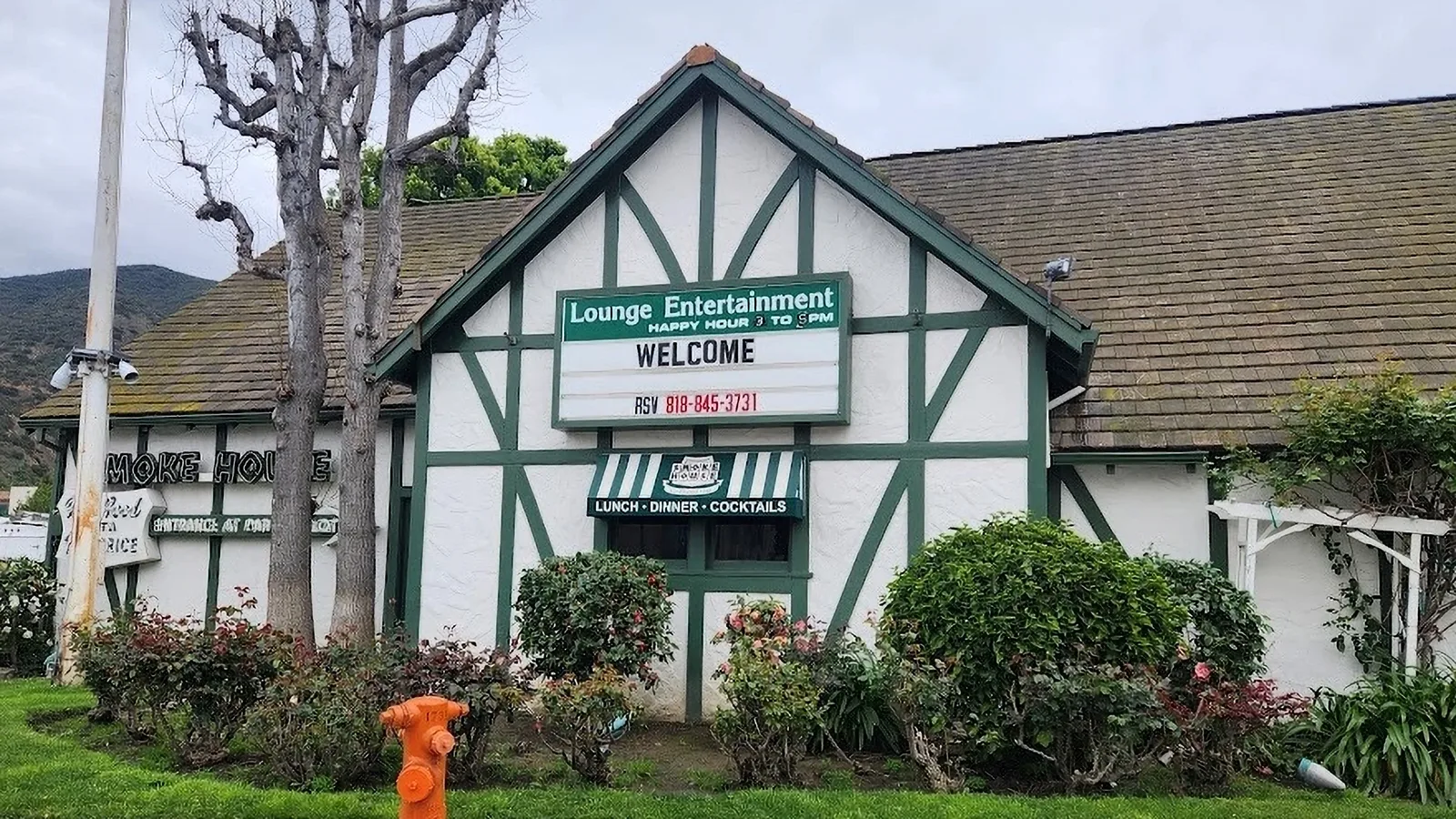 The Smoke House's Tudor-style building in Burbank, its home since 1948