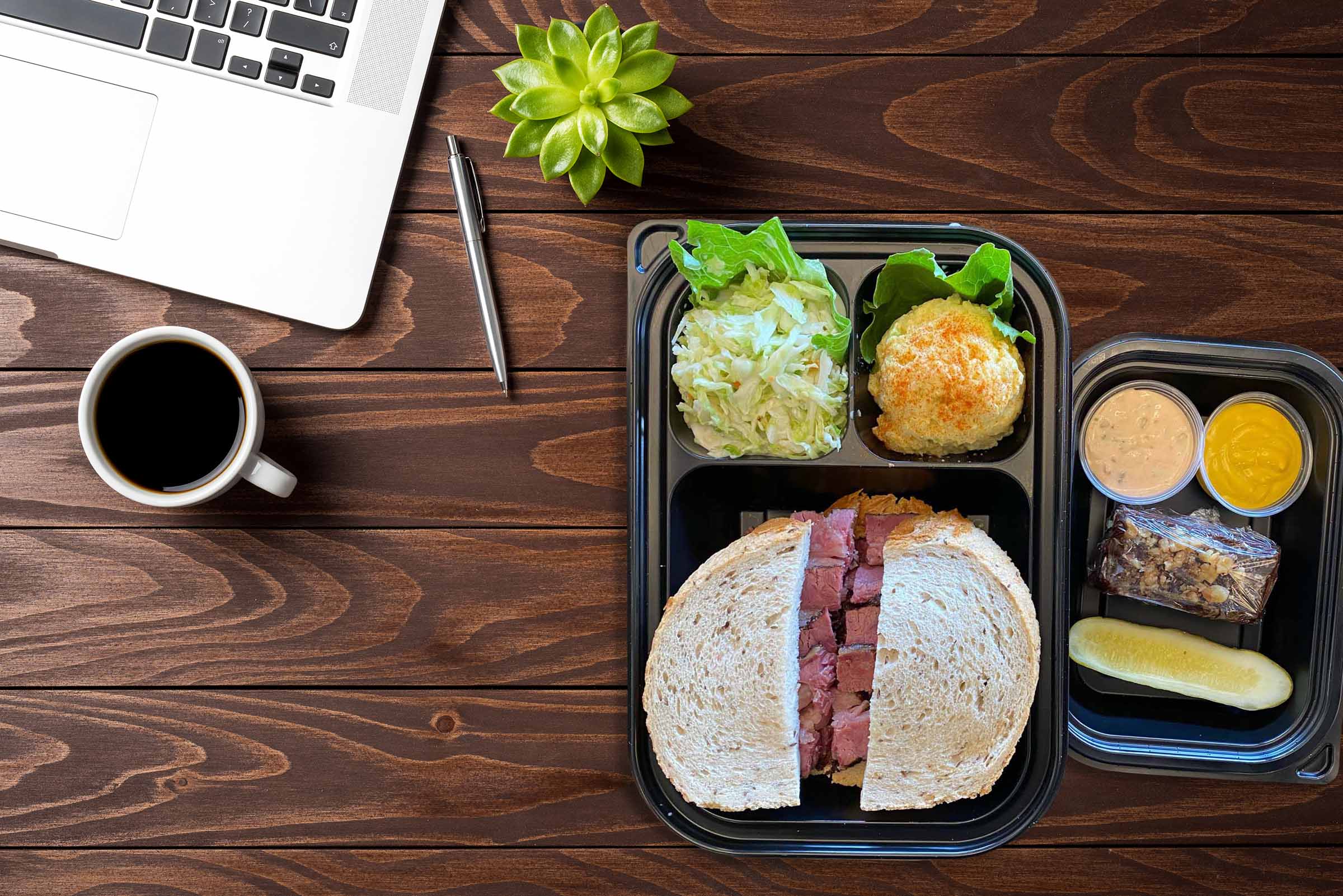 Deli corned beef and pastrami plate