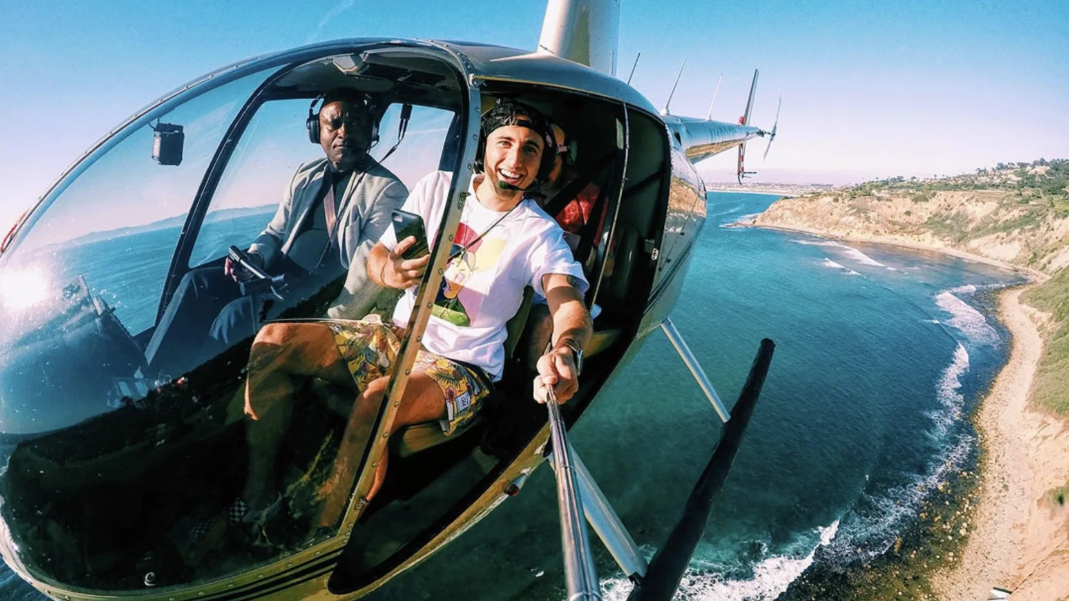 Celebrity homes helicopter tour over the coast