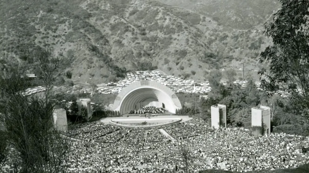 Historic photo of the Hollywood Bowl during a performance