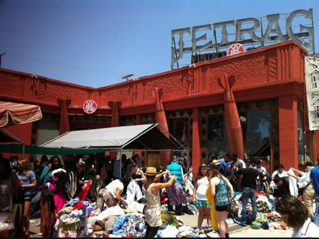 The crowd at Jet Rag's famous $1 Sunday sale in LA