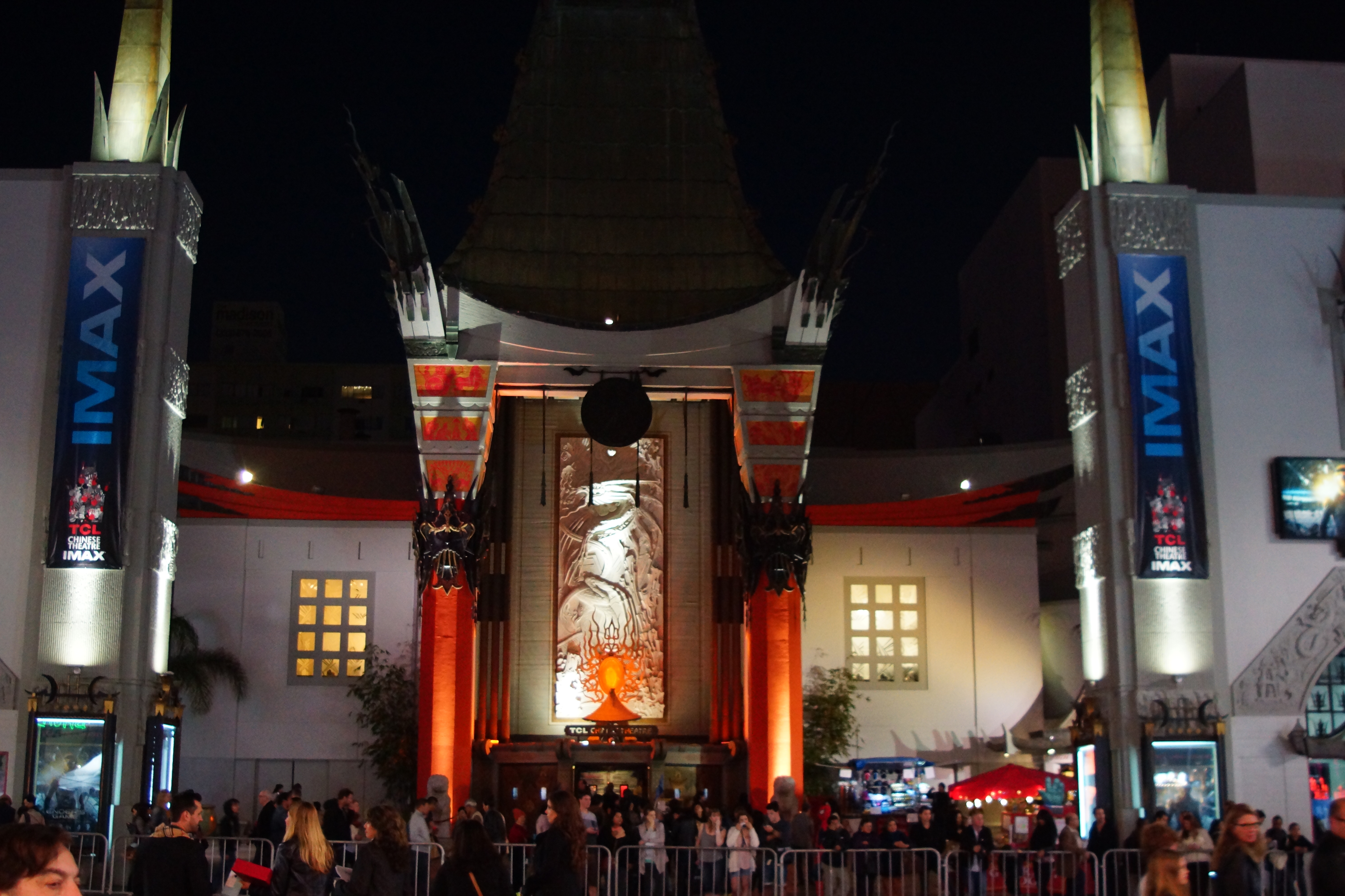 The pagoda facade of the TCL Chinese Theatre in Hollywood, Los Angeles