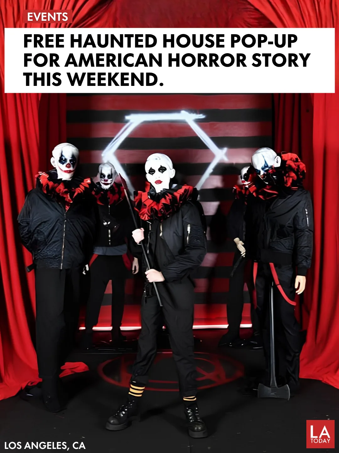 LA Today cover for FX's free AHS:13 haunted house at nya studios EAST in Hollywood