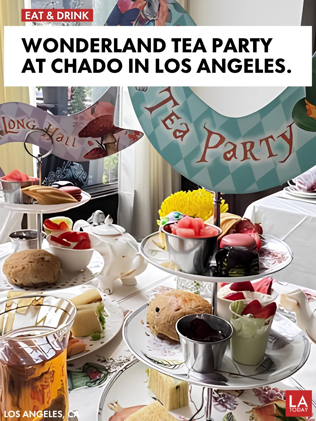 Chado In Wonderland afternoon tea service at Chado Tea Room