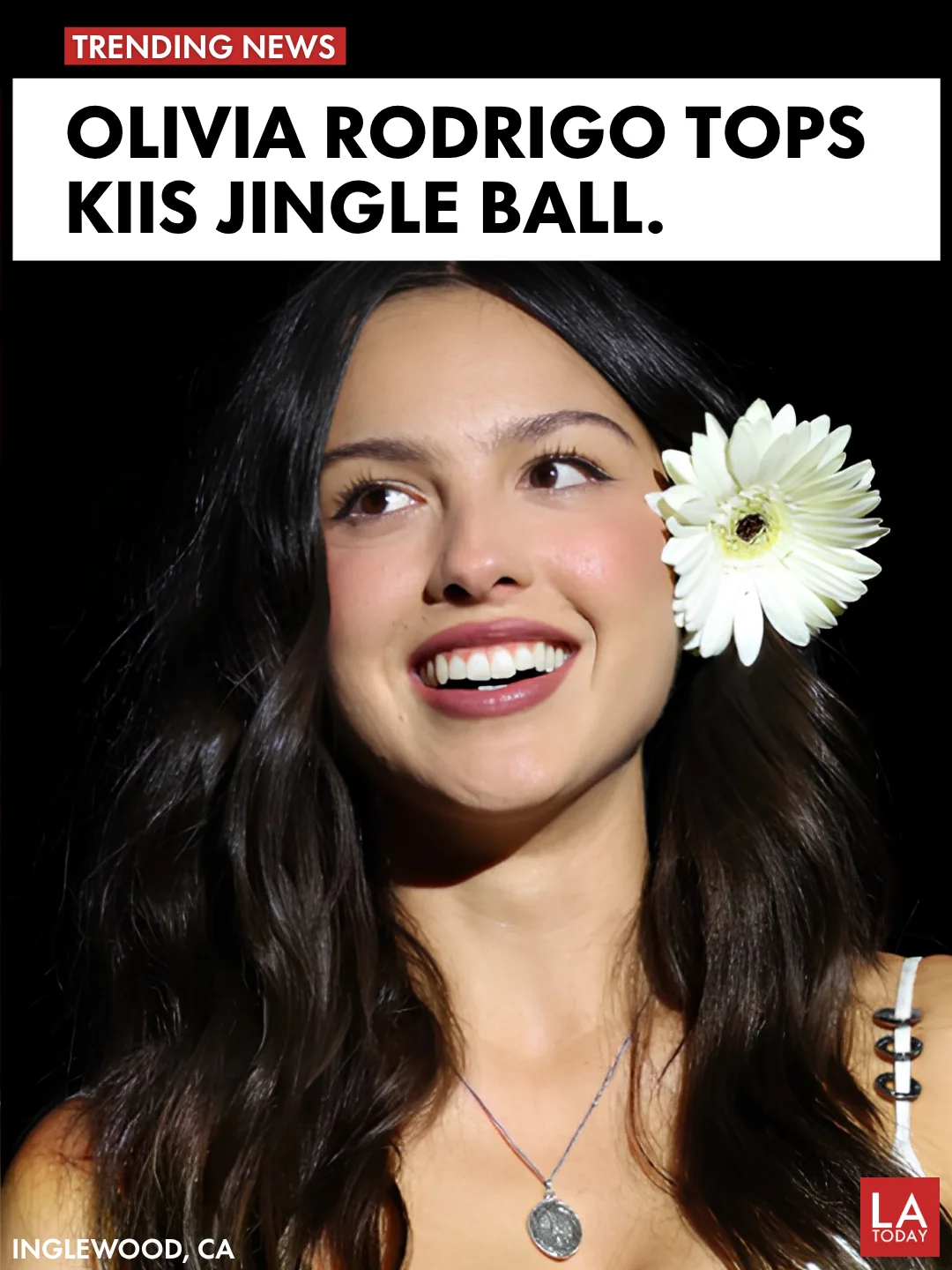 LA Today cover for the KIIS FM Jingle Ball 2026 at Intuit Dome with Olivia Rodrigo topping the lineup