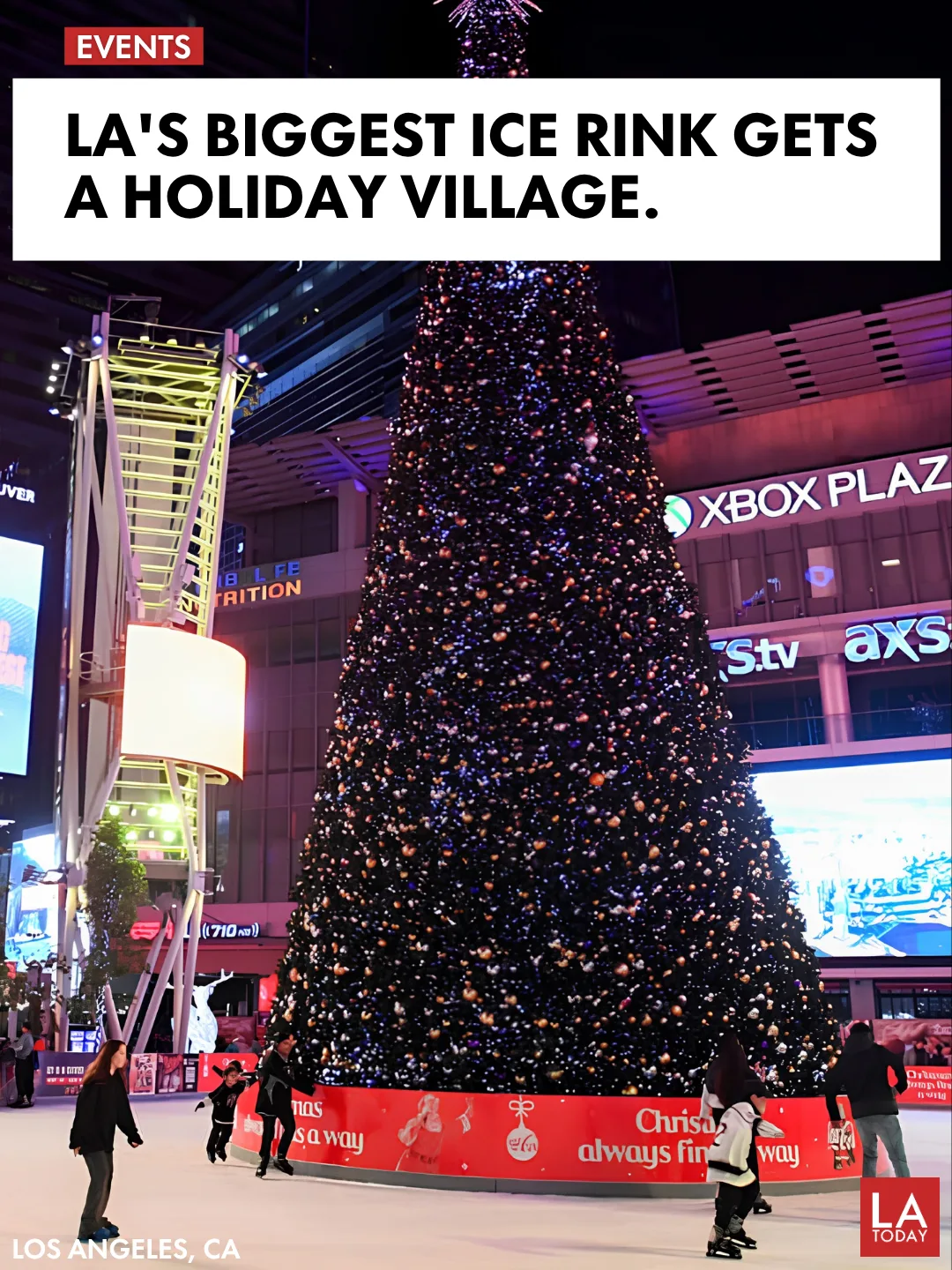 LA Today cover for LA Kings Holiday Ice Festival at L.A. LIVE