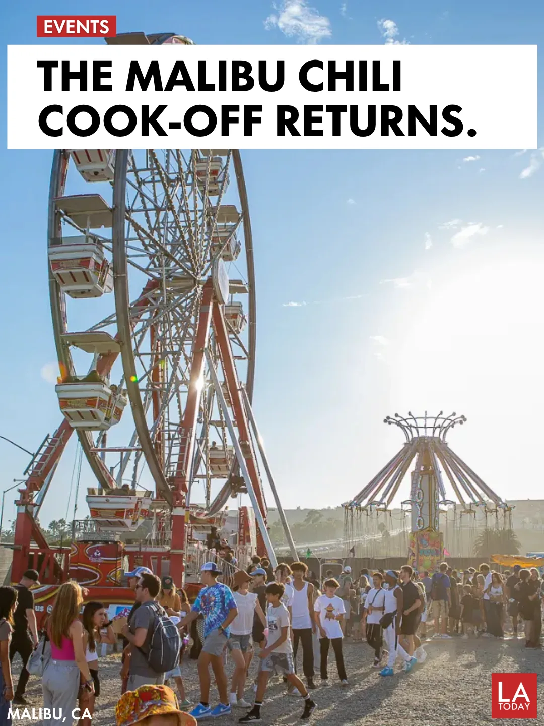 Carnival rides at the Malibu Chili Cook-Off