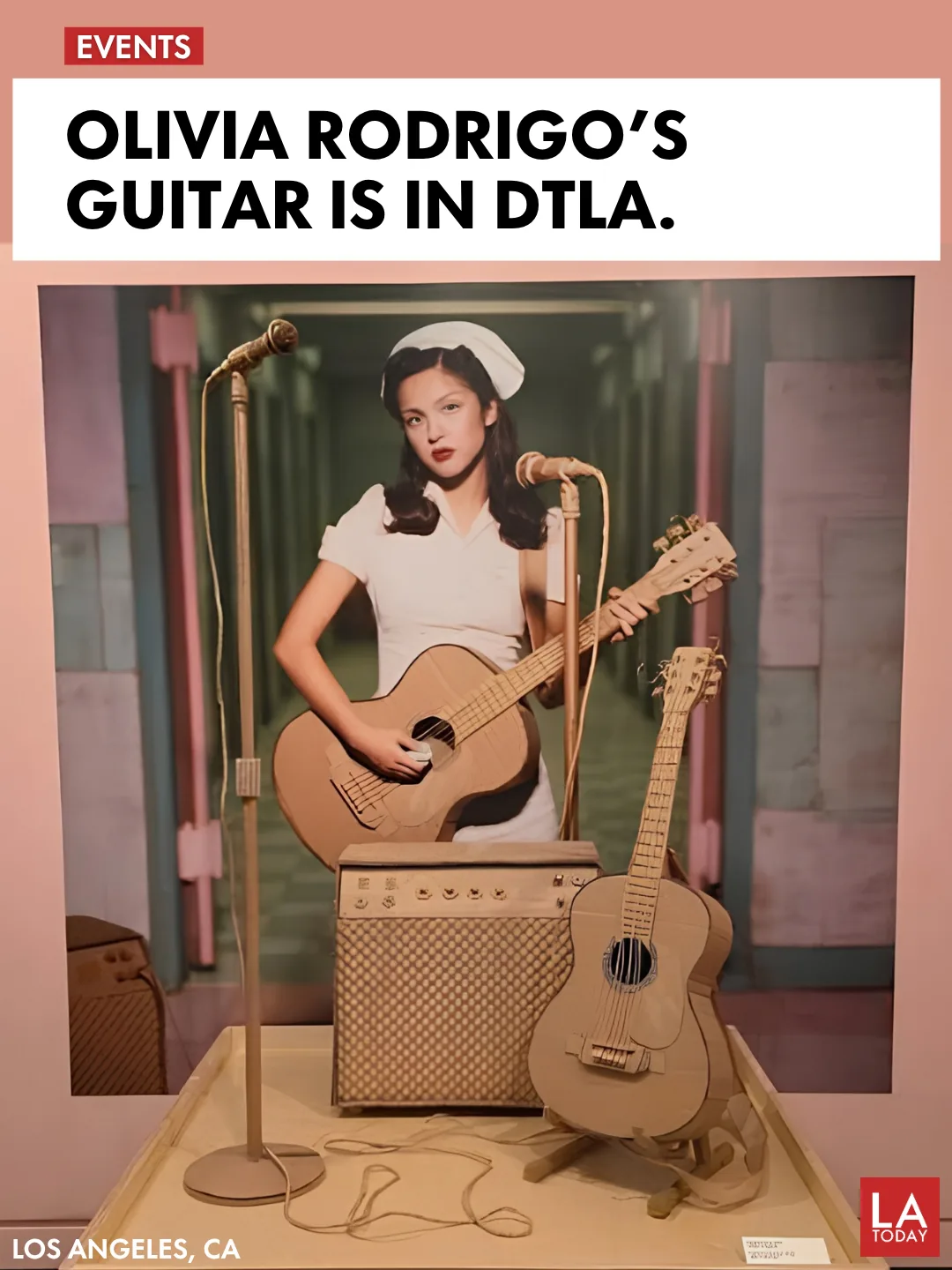 LA Today cover for the Olivia Rodrigo: note by note exhibit at the Grammy Museum in downtown Los Angeles