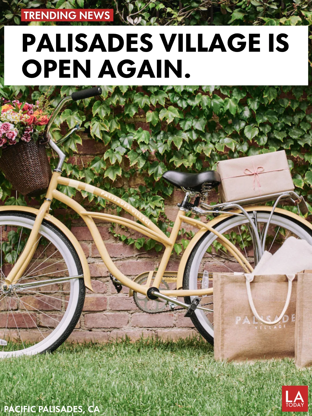 Palisades Village open air center in Pacific Palisades after its August 2026 reopening