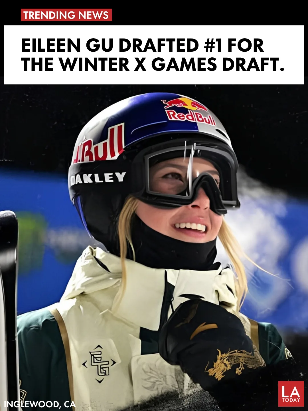 LA Today cover for the X Games League winter draft at Cosm Los Angeles in Inglewood