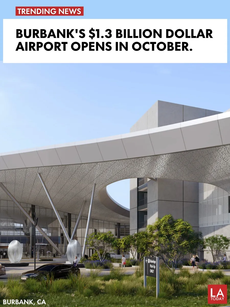 Rendering of the new Hollywood Burbank Airport terminal