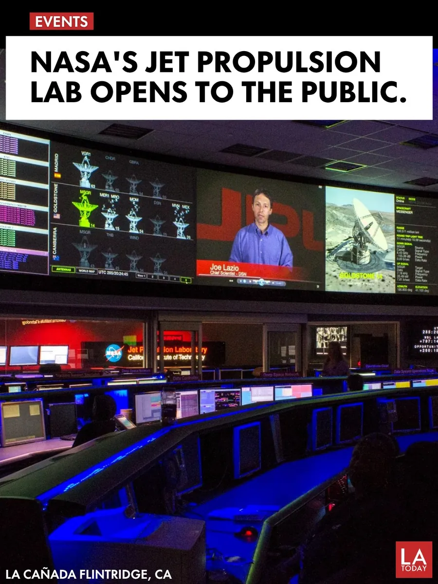 Mission control at NASA's Jet Propulsion Laboratory