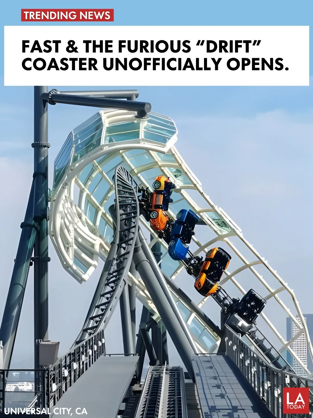 Fast & Furious Hollywood Drift coaster at Universal Studios